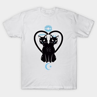 Black Cat Cosmic Balance T-Shirt